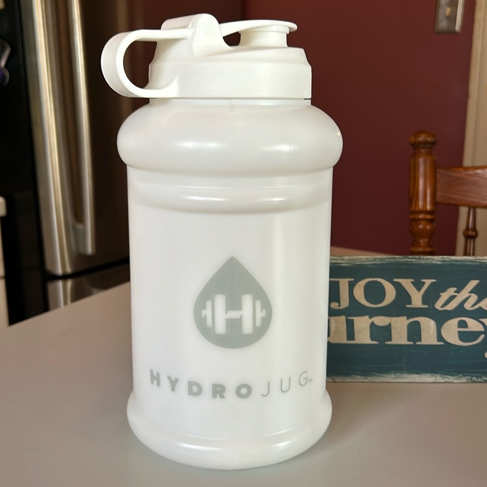 Hydrojug 55 oz water jug bottle cream/off white BPA free hydration